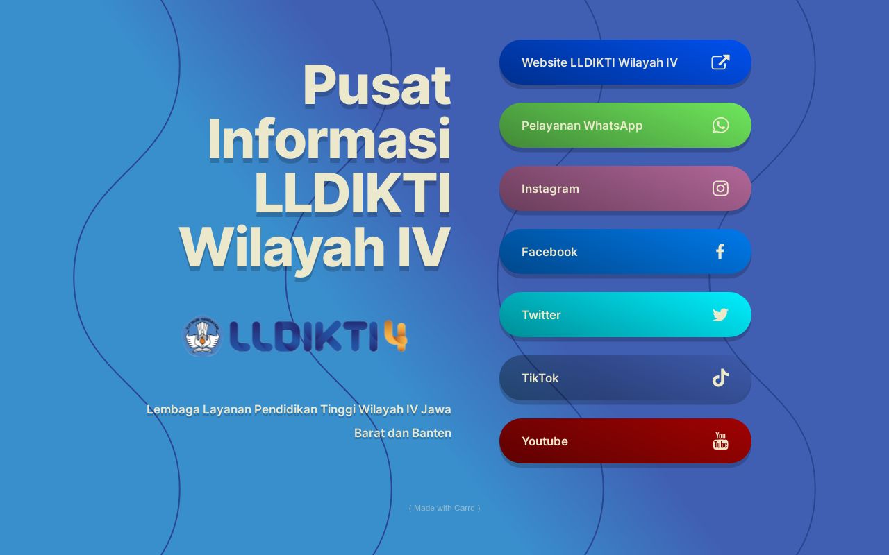 Informasi Layanan LLDIKTI IV